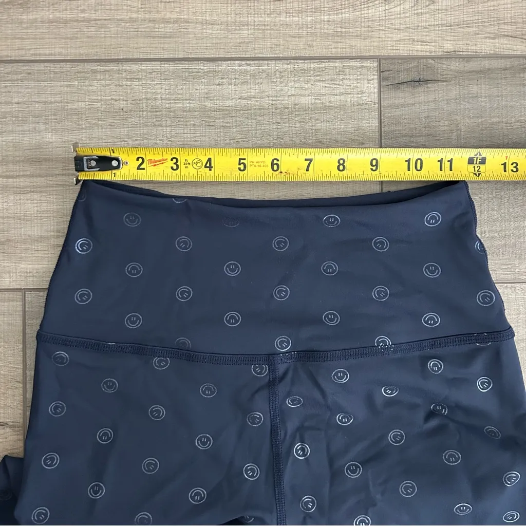 Beyond Yoga Navy Happy Face Power Shine High Waisted Midi Leggings M - Image 7