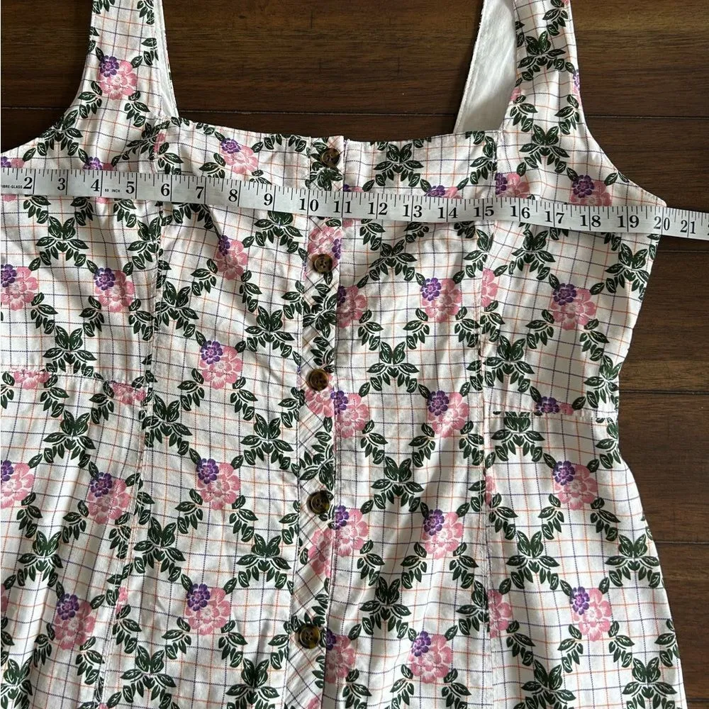 The East Order Tarshie Floral White print Sleeveless Midi Dress Size 3X - Image 15