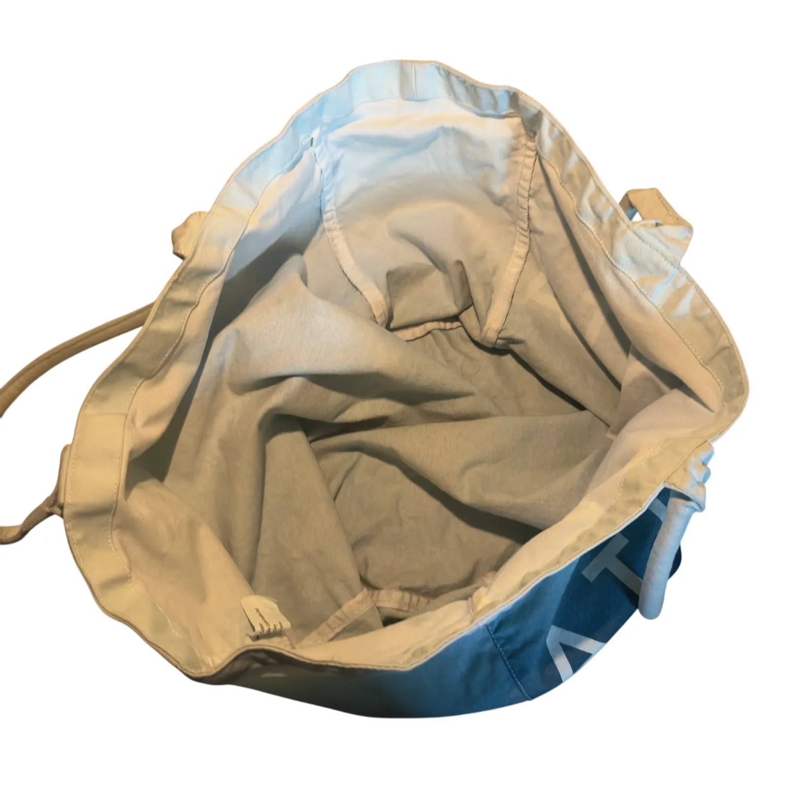 ATHLETA Canvas Tote Bag Ombre Blue Large Gym Travel Beach Shopping RN 54023 - Image 5