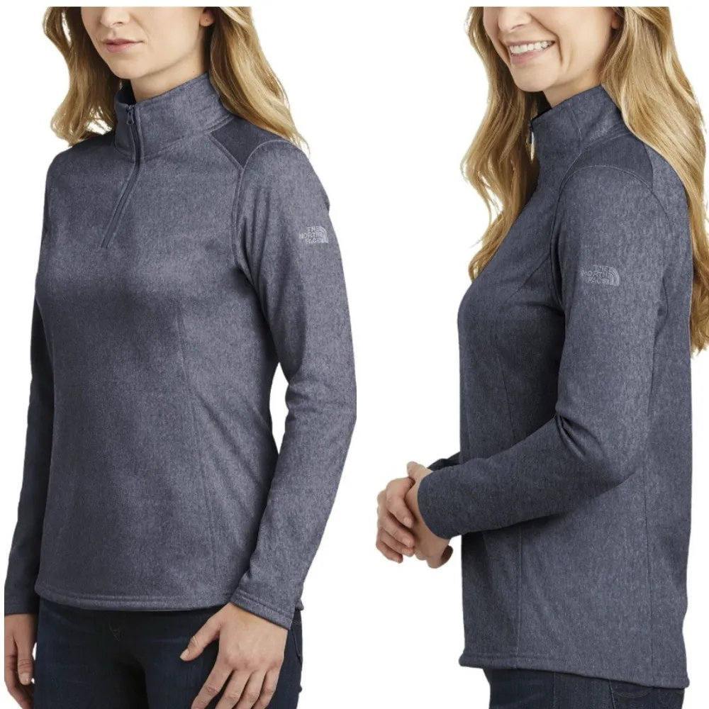 THE NORTH FACE Tech 1/4 Zip Pullover Fleece Urban Navy Heather Womens Size XL - Image 12