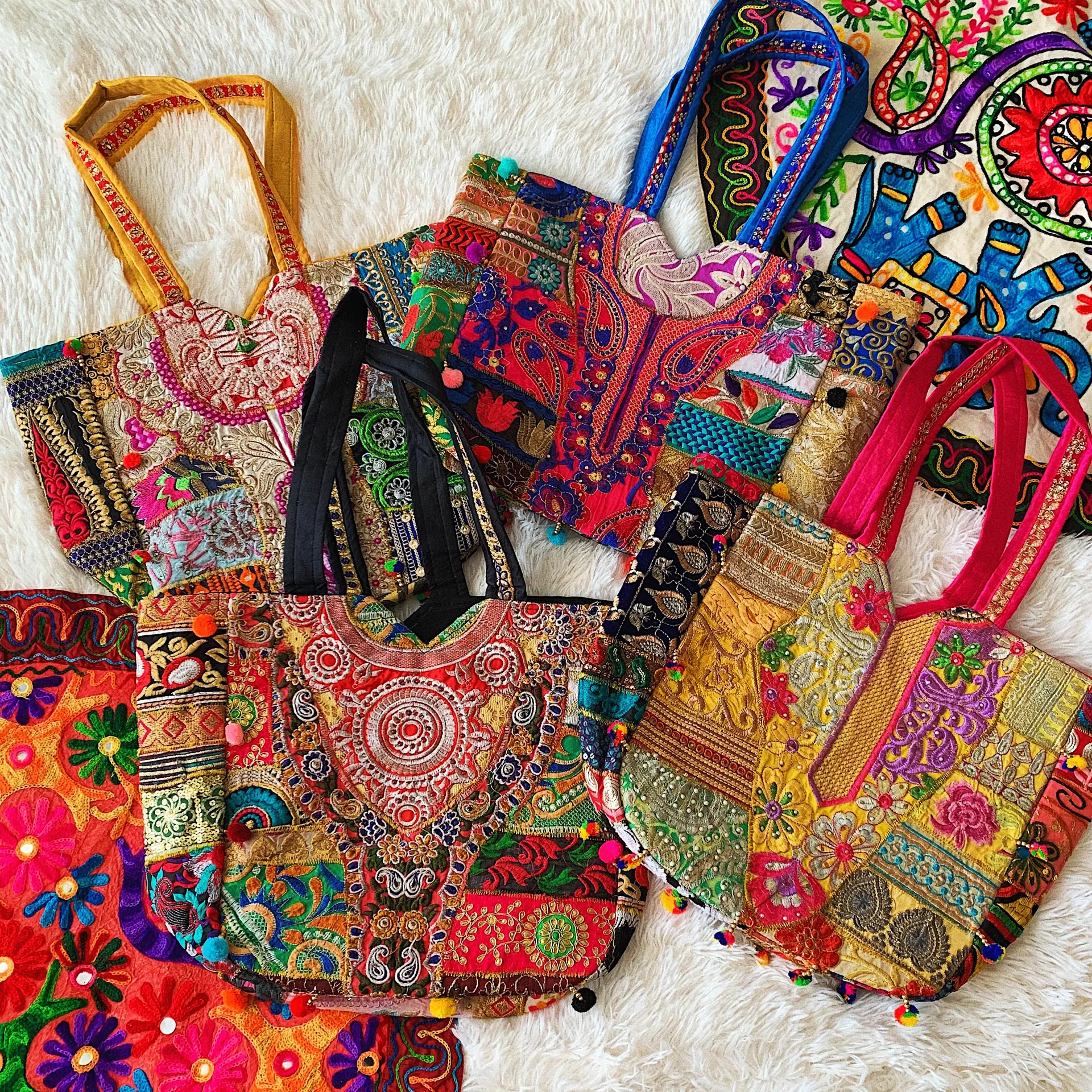 Rare Jaipuri Hand Stitched Boho Tote - Image 8