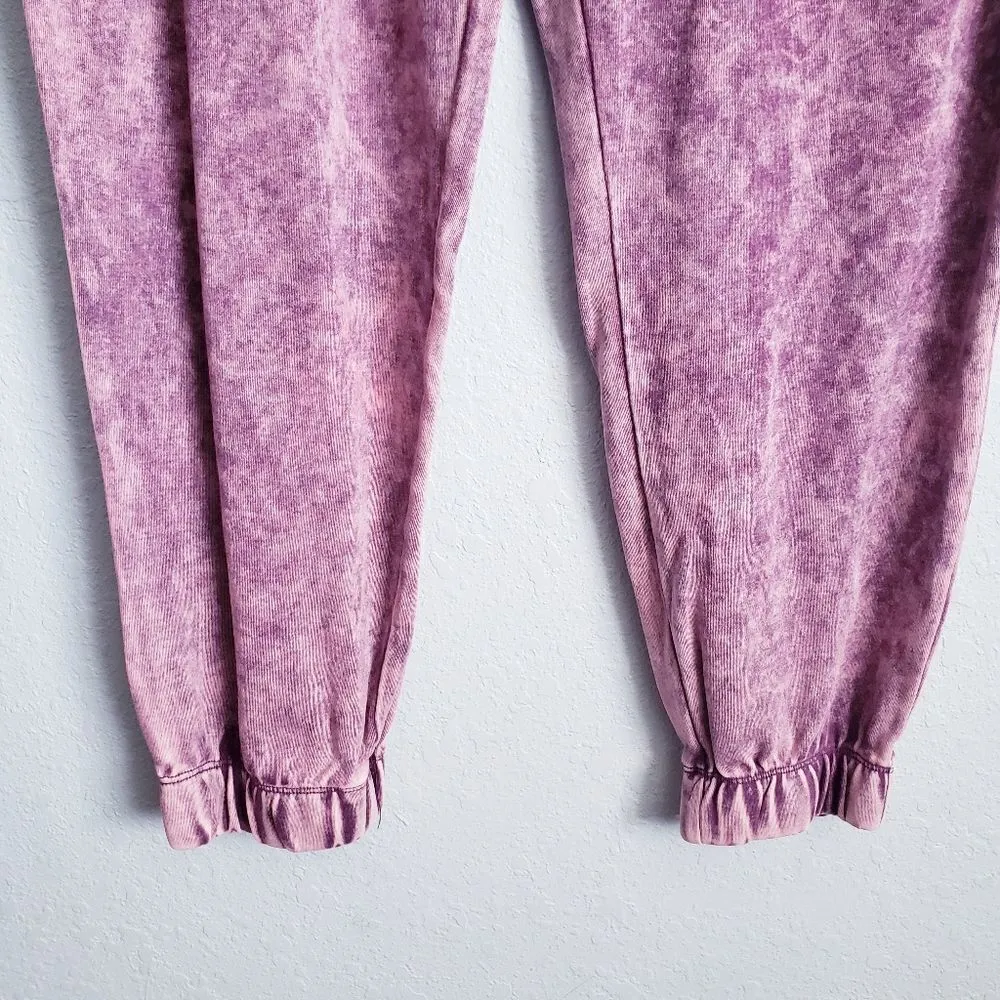 Zenana Purple Acid Wash Jogger Sweatpants - Image 2