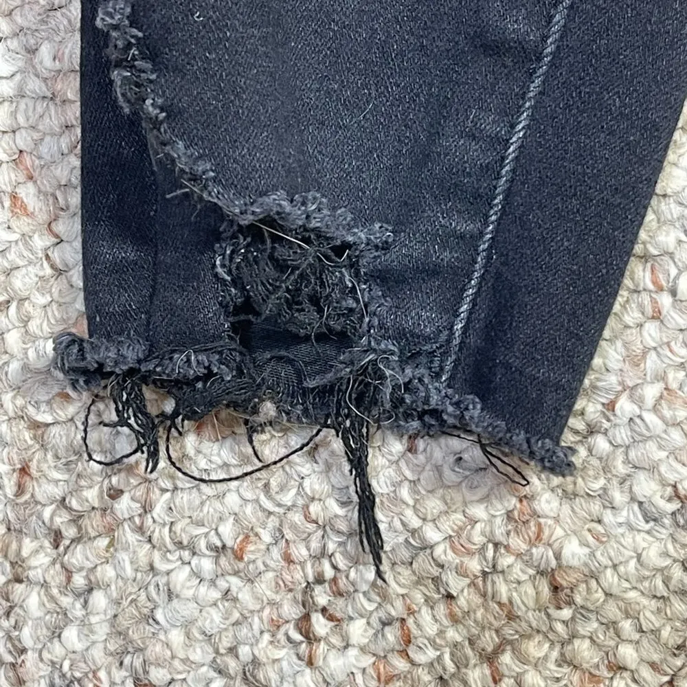 American Eagle Women's Hi-Rise Jegging Black Destroyed Size 6 - Image 4