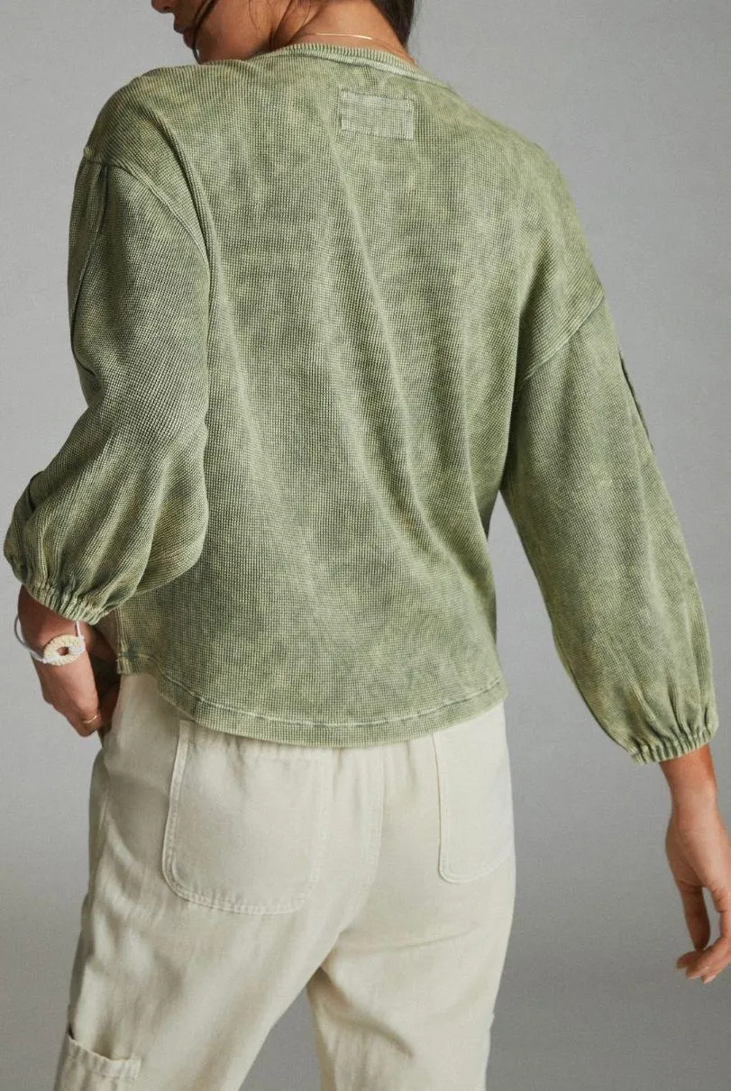 Pilcro Washed Waffle Top - Image 3