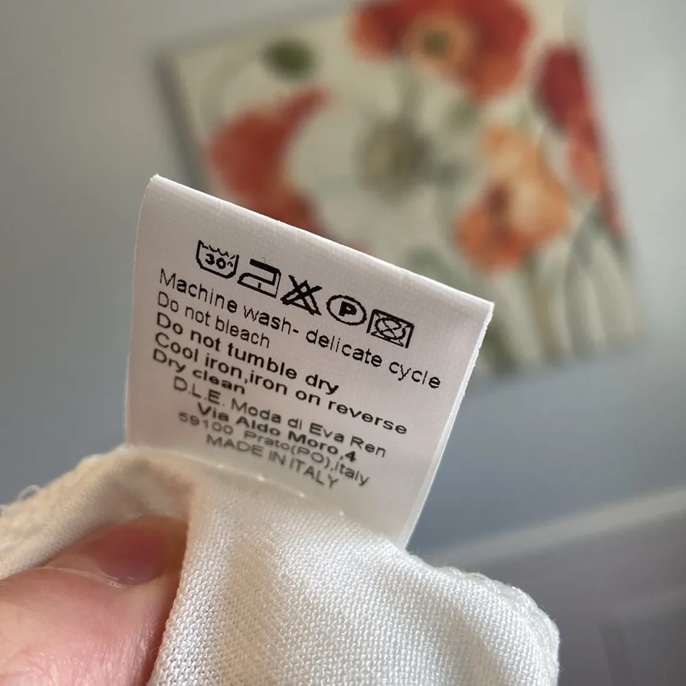 Le Ragazze Silk Floral Midi Dress Sleeveless Ruffles Tiered Formal Size Medium White - Image 15