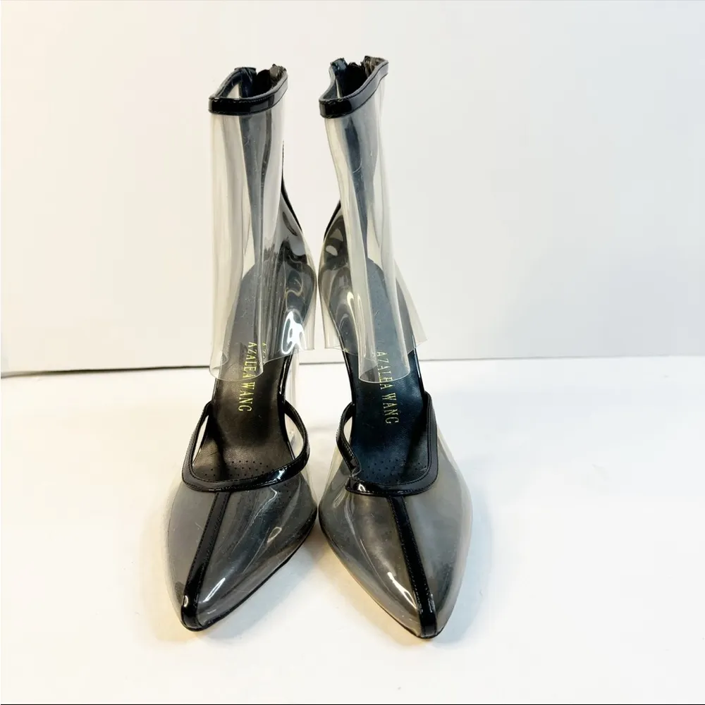 Azalea Wang Black Leather Pointed Toe Heels Size undefined - Image 4