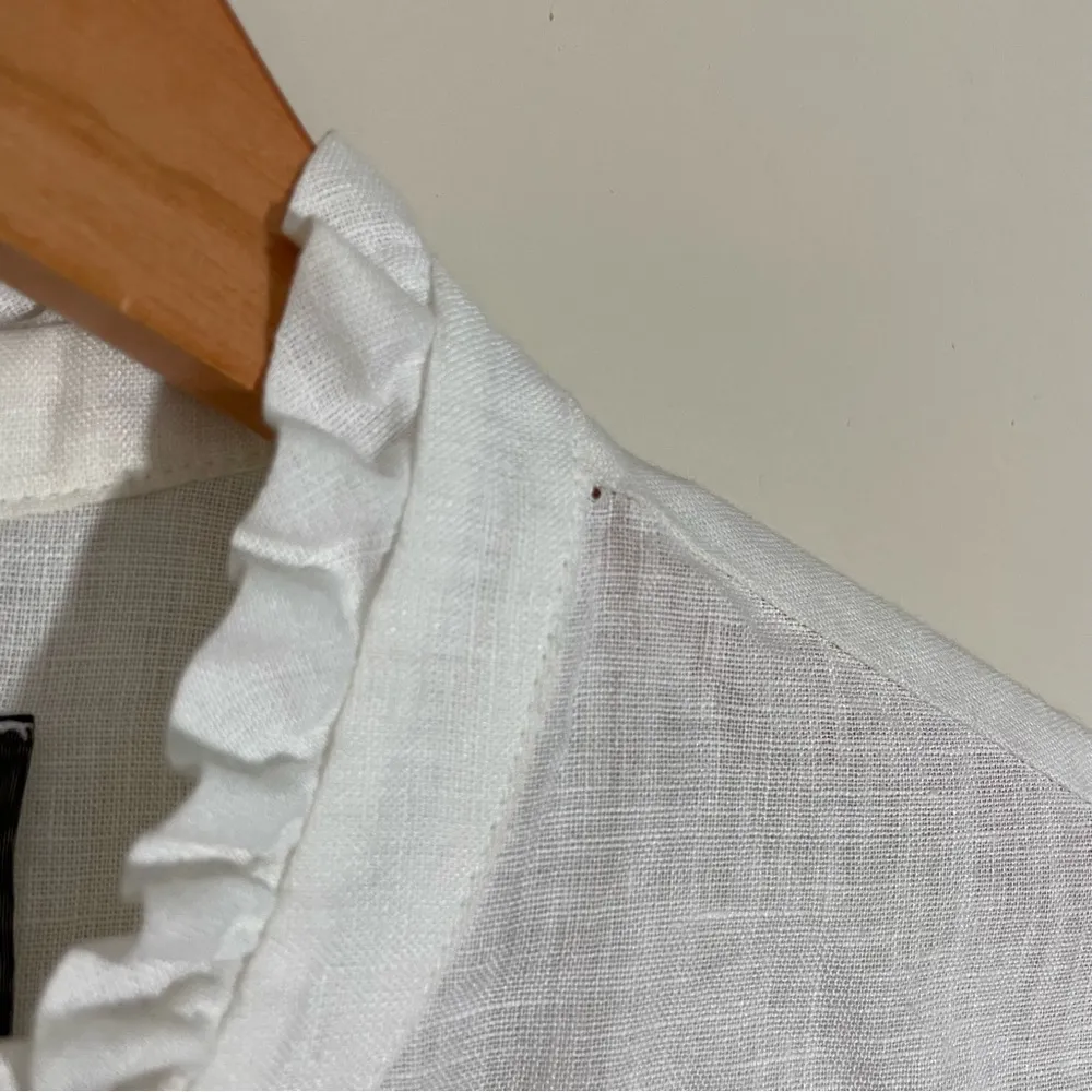 Reformation Linen Ruffle Shirt - Image 9