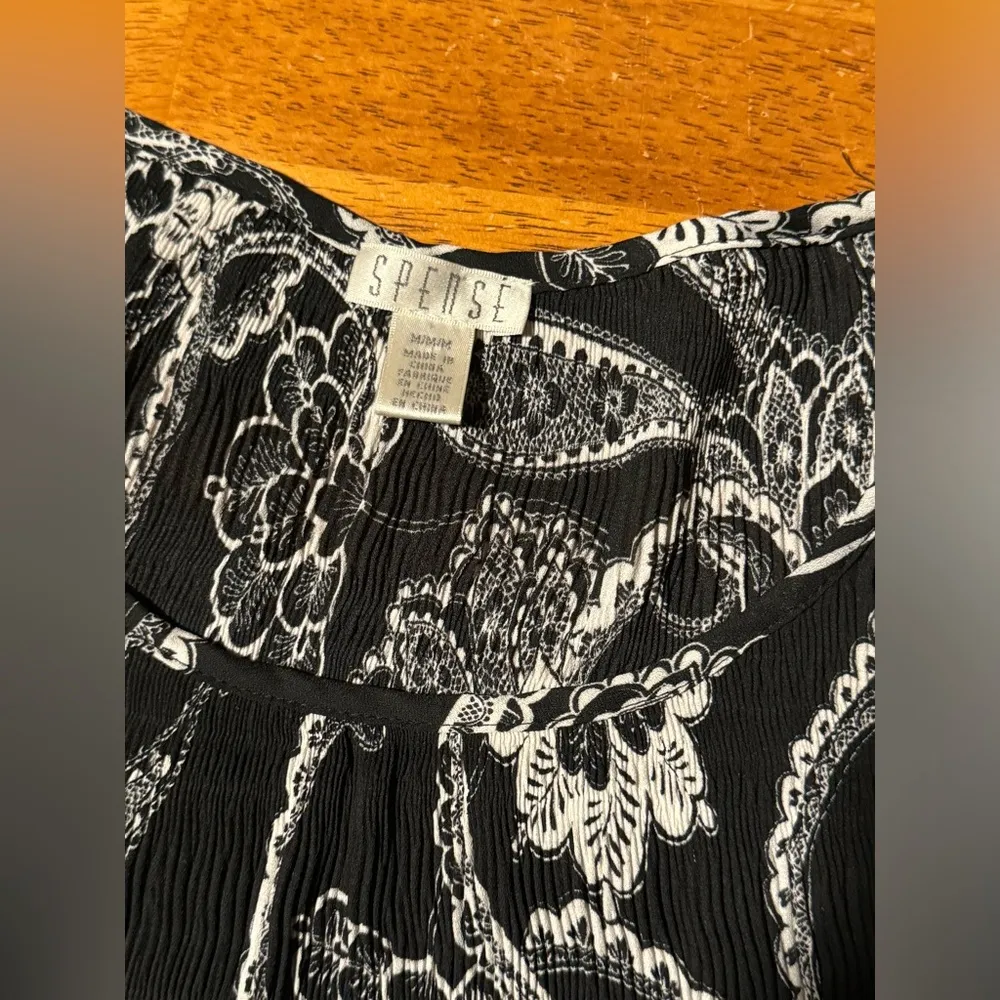 Women's Spense Floral Paisley Blouse 3/4 Sleeve Size M - Image 2