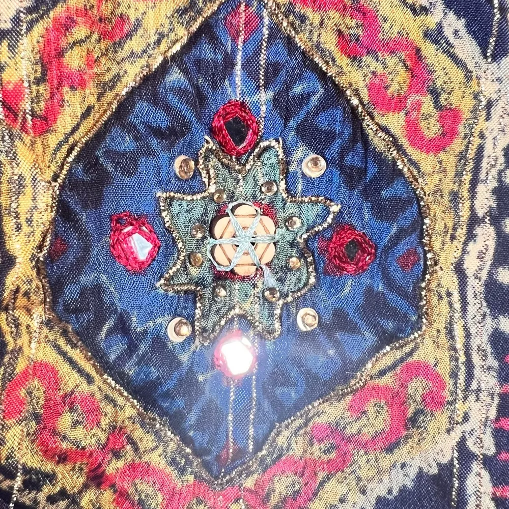 Indian kurti pakistani kurtee embellished tunic top Blue Size XL - Image 8