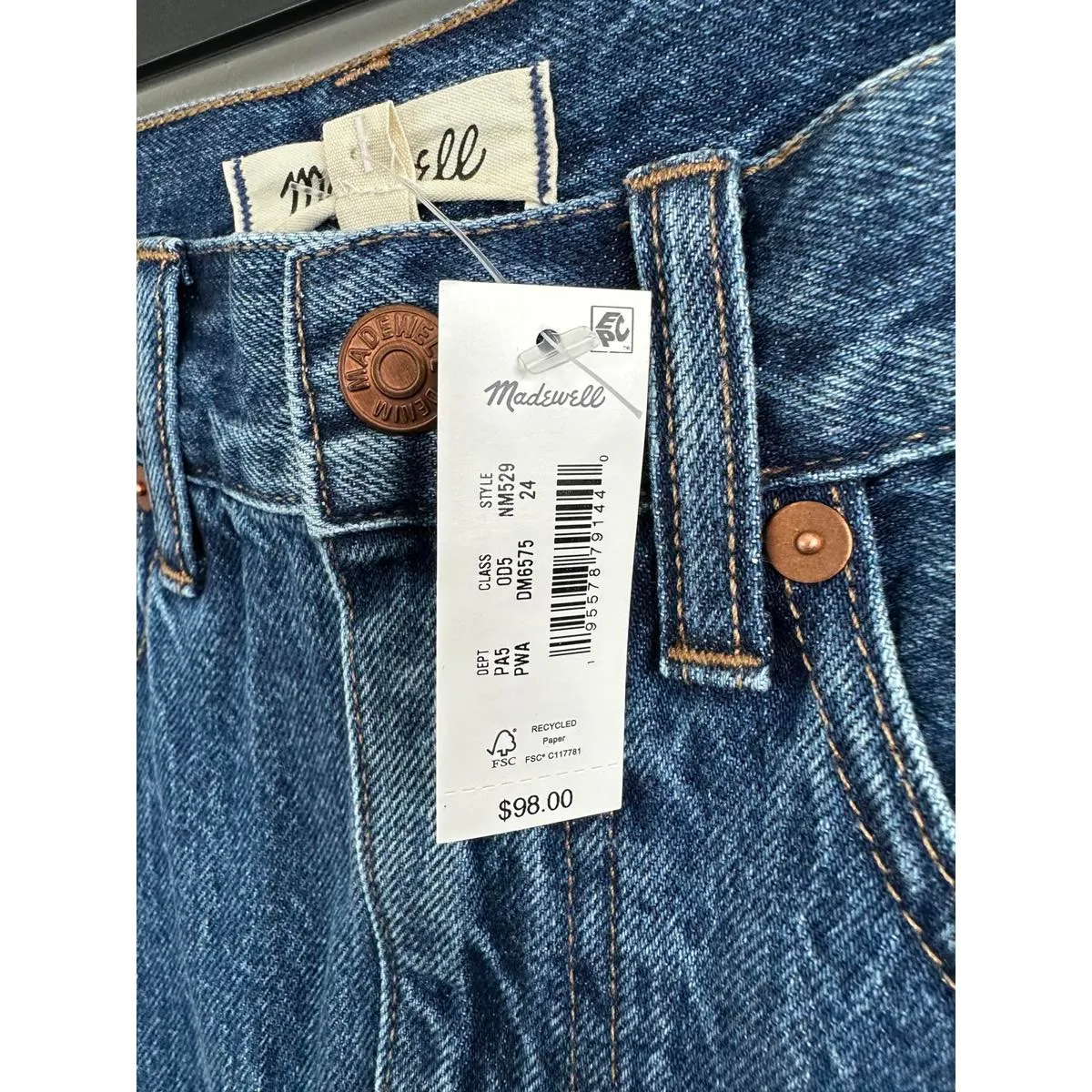 Madewell Denim Mid-Rise Maxi Skirt Pineland Wash NWT Size 24 - Image 2