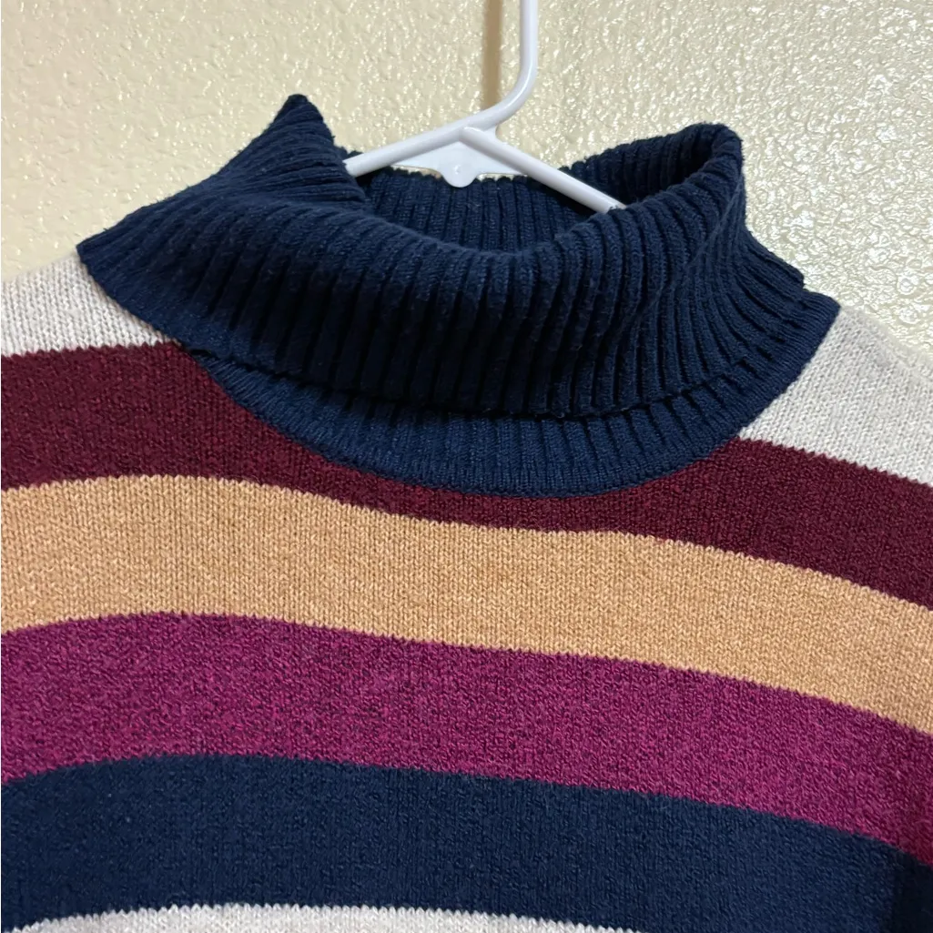 St. John's Bay Striped Turtleneck Sweater with Side Buttons - Image 4