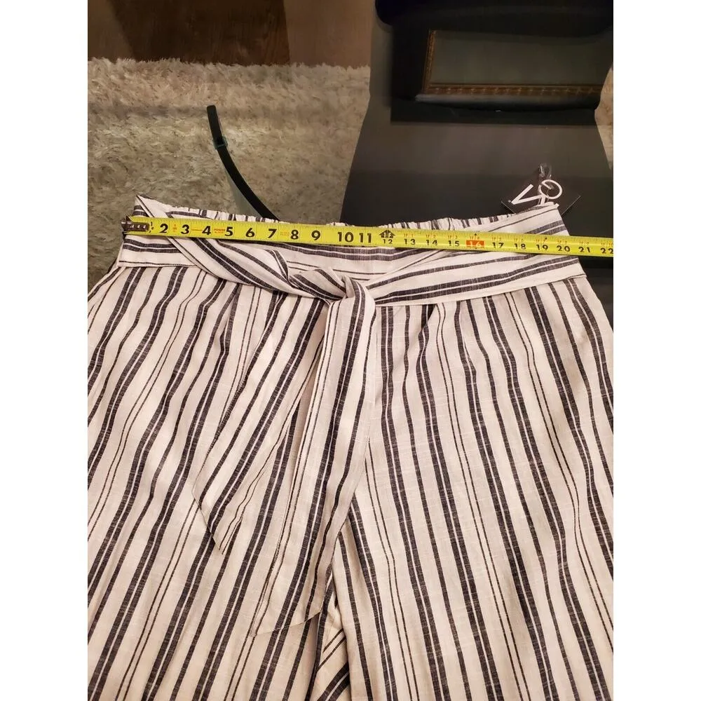 Mlle Gabrielle Women's White Cotton High Rise Pull On Wide Legs Trouser Pant 2X - Image 9