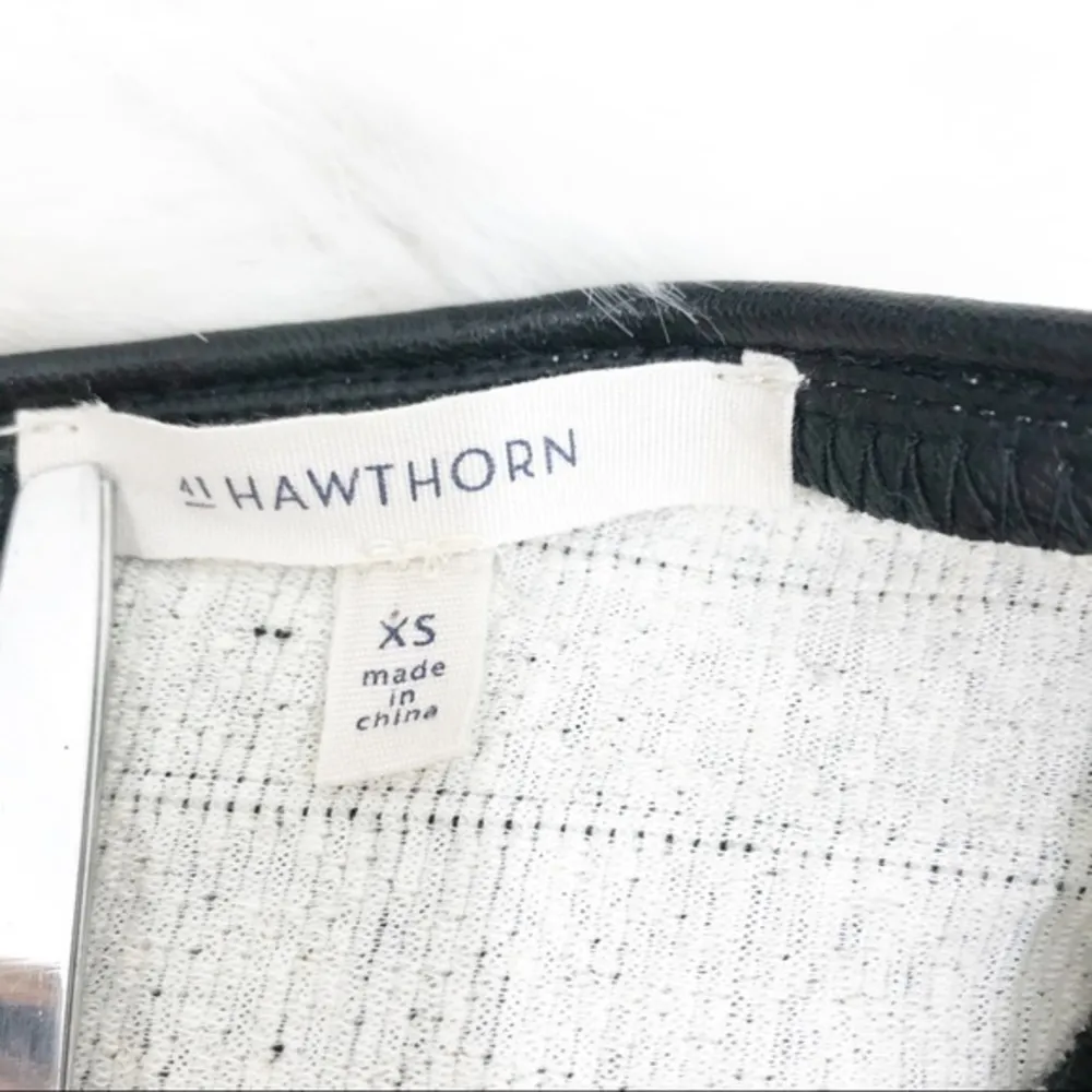 Cream  with Black Stripes & Trim Sleeveless V-Neck Dress Size XS - Image 8