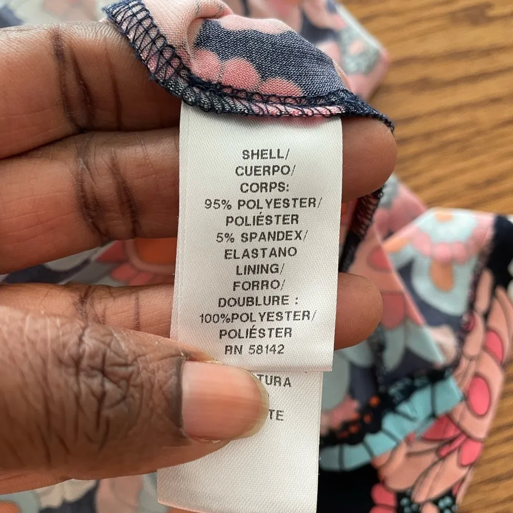 London Times V Neck Floral Print Sleeveless Maxi Dress Size 4P - Image 10