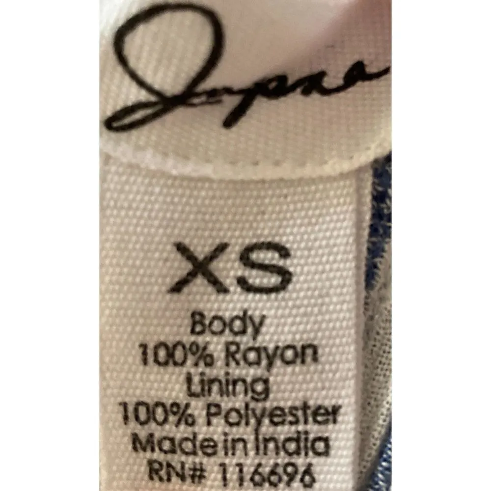 Japna Blue White Striped Tube Top Strapless Capri Pantsuit Women's Sz XS​ - Image 15