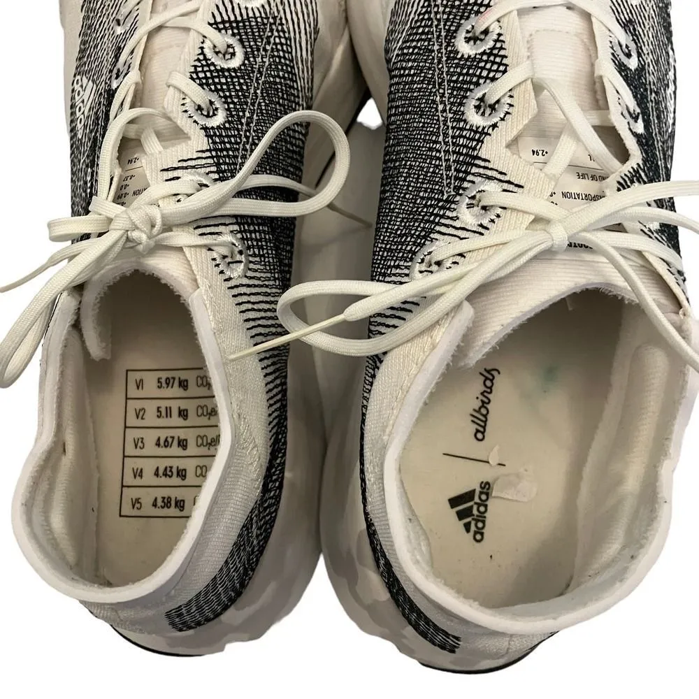 Adidas Women's Adizero X Allbirds 2.94 KG CO2E White Sneakers Size 9.5 - Image 8