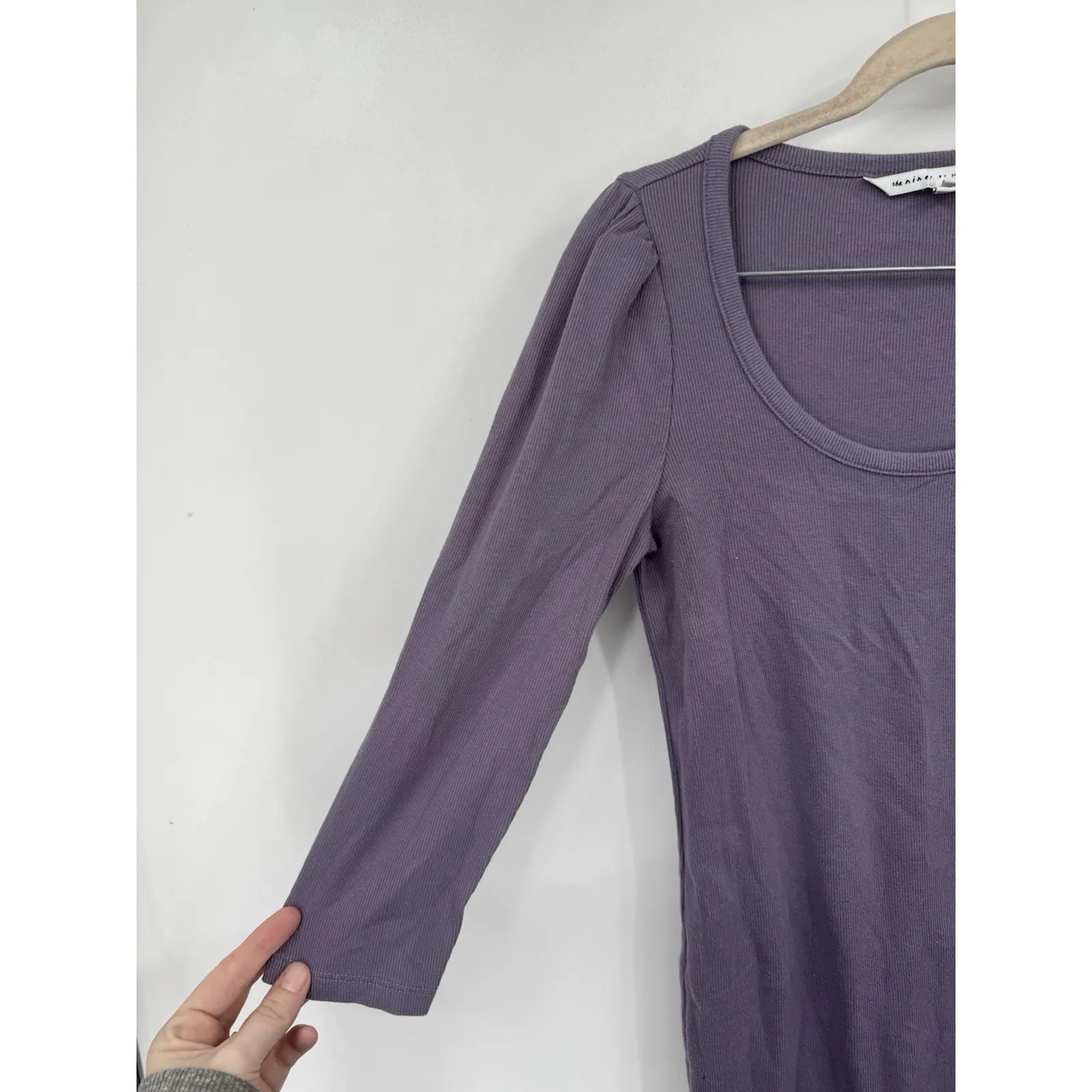 The Nines by HATCH Purple Ribbed Jersey Maternity Dress Women XS Black Casual Size undefined - Image 6