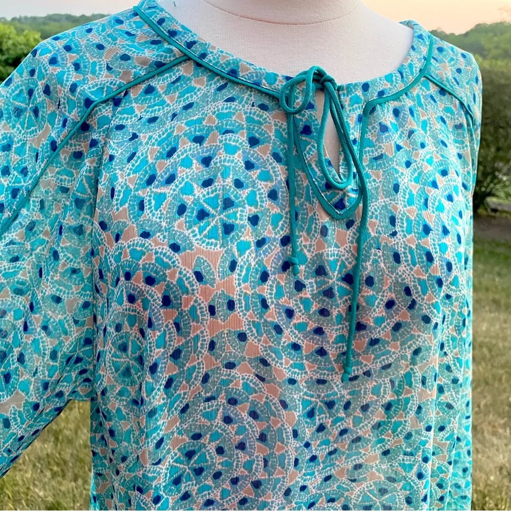 Lucky Brand Semi Sheer Boho Blouse - Image 6