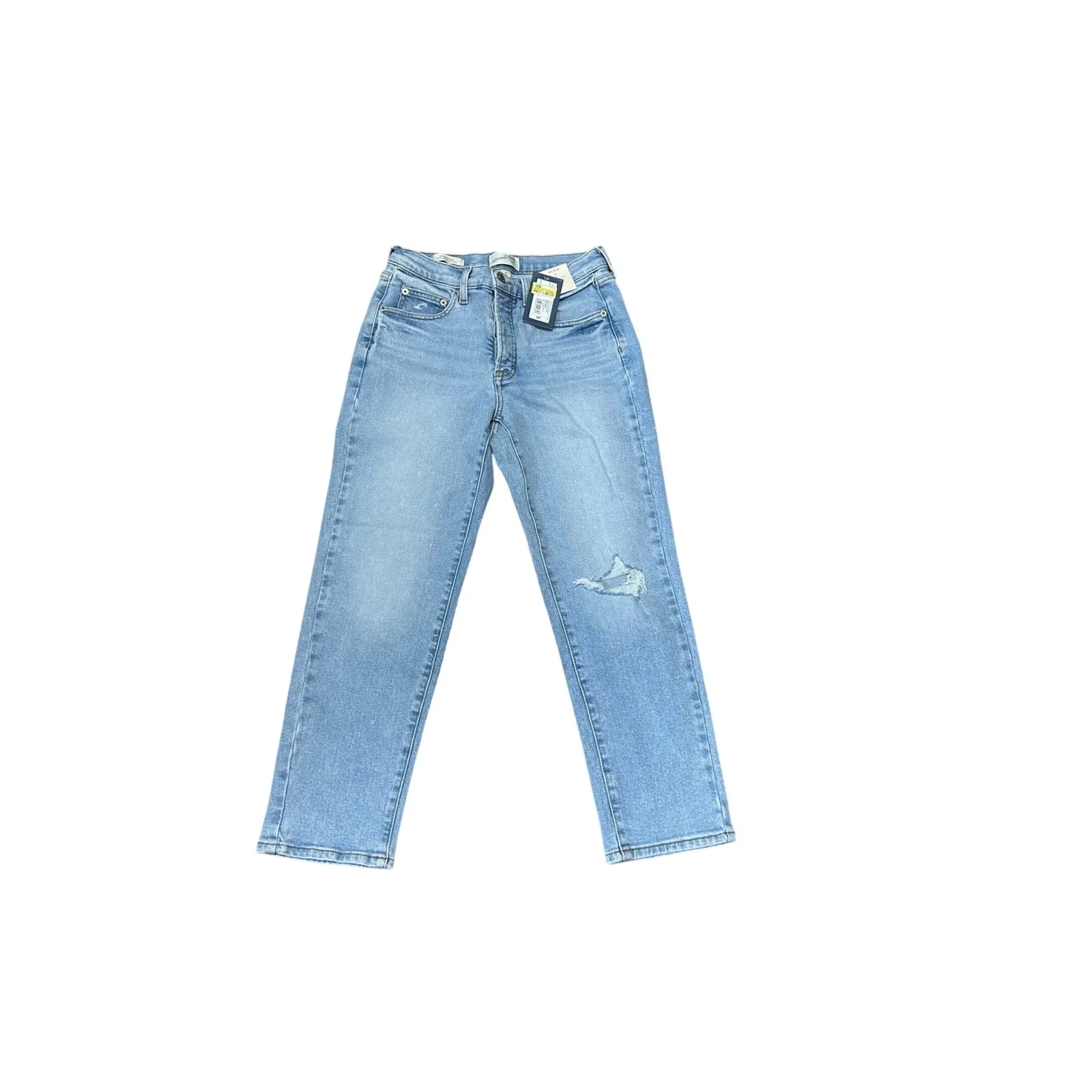 Universal Thread Mom Jeans Distressed Light Wash‎ Denim Casual Size 8 - Image 2