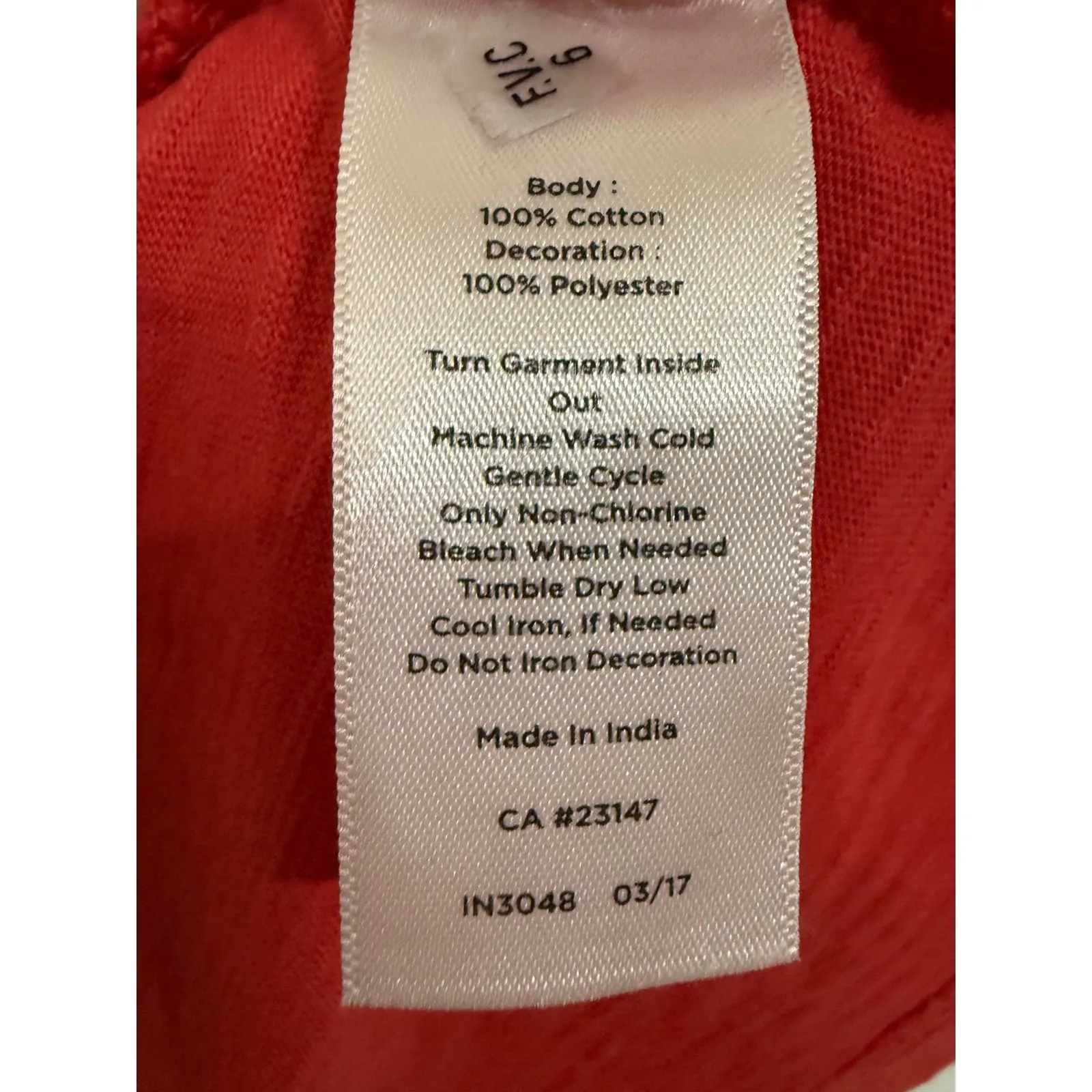 Talbots Petites Bandana Short Sleeve Cotton Tee VNeck Tassel Detail Size Medium - Image 5