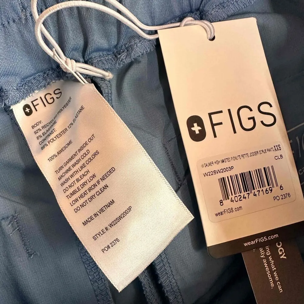 FIGS Blue Saumer High Waisted Drawstring Scrub Pants Size XX-Small - Image 10