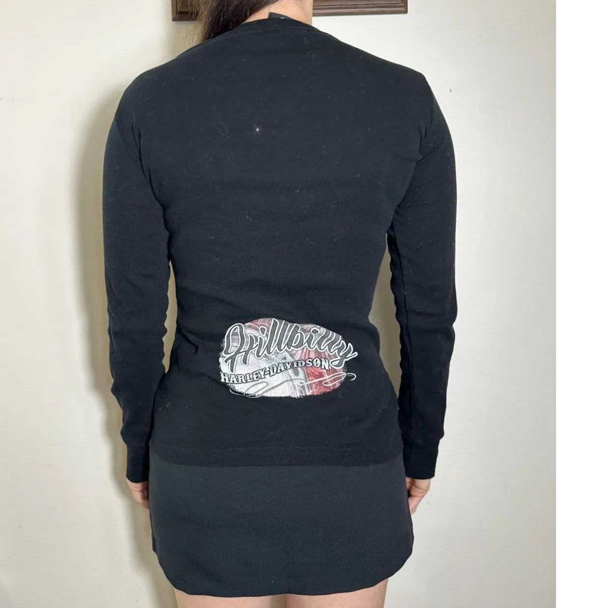 Harley Davidson 2018 Black Longsleeve GATLINBURG TN T Shirt Size Medium - Image 8