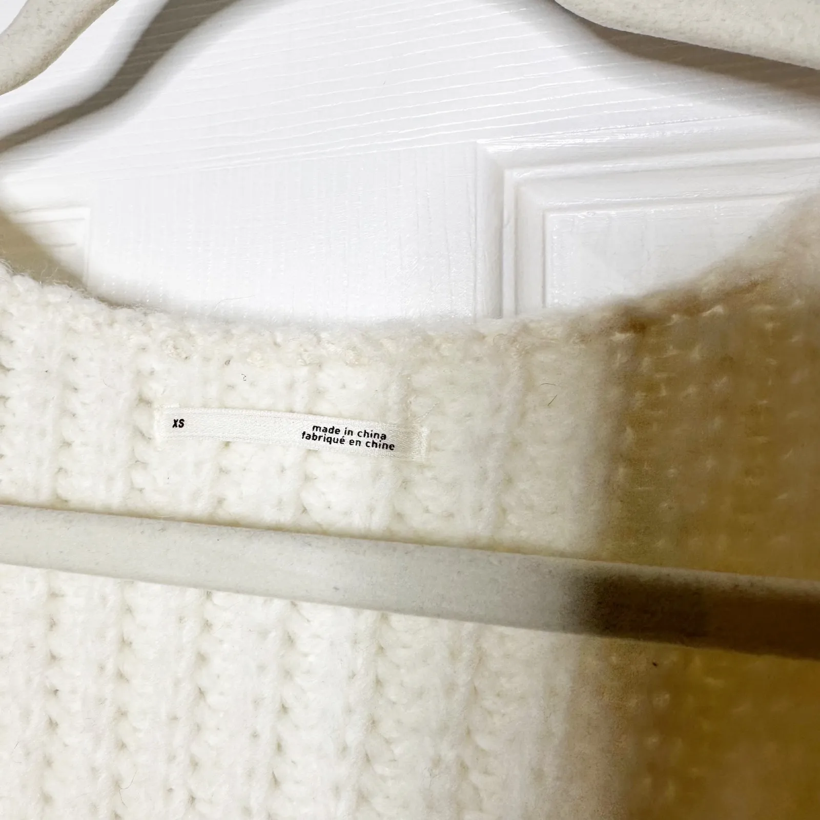 Anthropologie V-Neck Sweater Pullover‎ Chunky Knit Jumper Size XS - Image 3