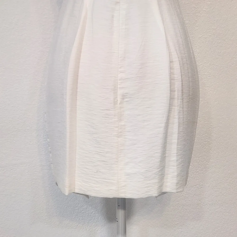 Finders Keepers Basic Instinct White Open Back Asymmetrical Dress Sz S - Image 6