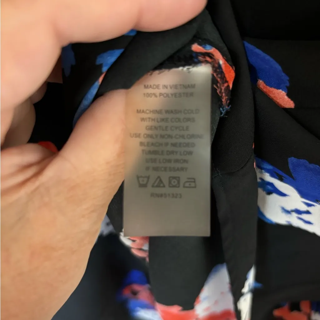 Vince Cumato Black Floral Womens Size Medium Classic Business … - Image 7