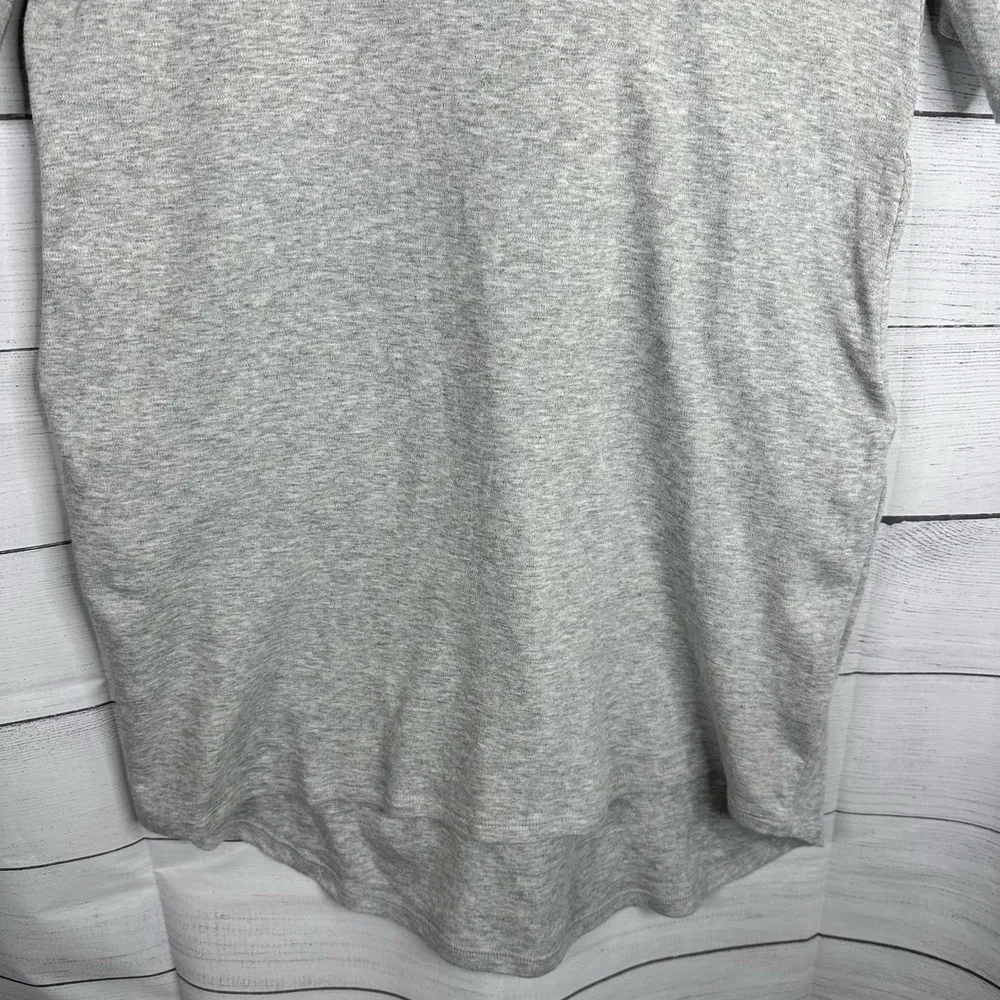 Lowrys Farm Womens size Medium Cotton Fleece Embroidered Jersey Shirt Dress Gray - Image 9