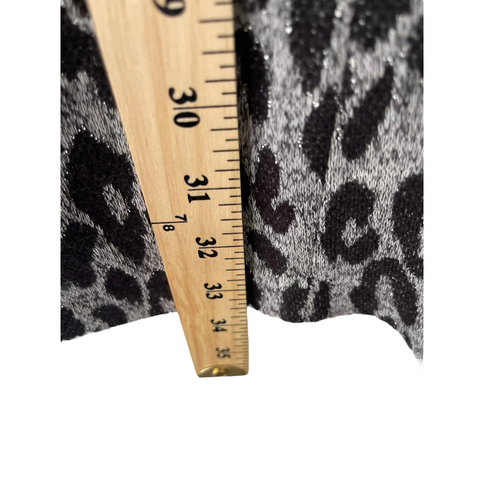 Catherine Malandrino Size Small Black Gray Leopard Print Midi Dress - Image 8