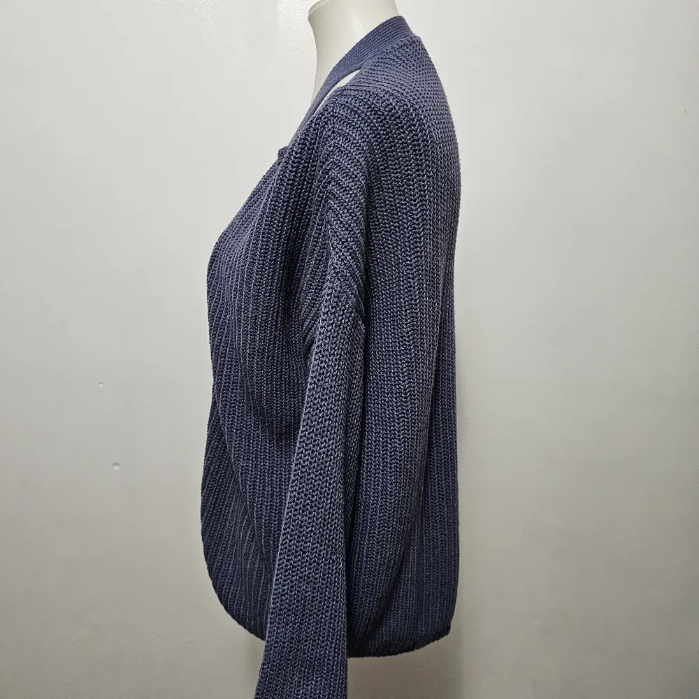 RD Style Denim Gray Cutout Relaxed Fit Cardigan Size XS - Image 4