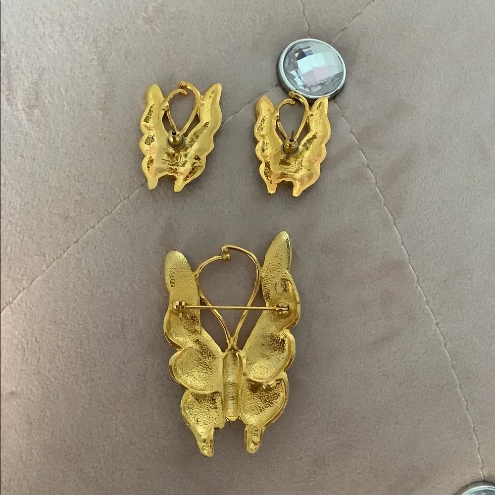 Green butterfly jewelry set - Image 4