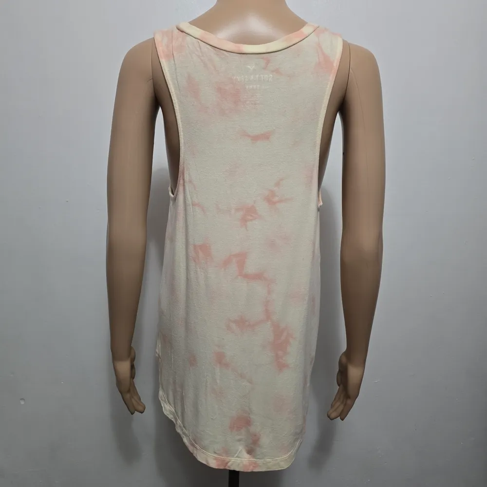 American Eagle Yellow & Pink Tie-Dye Tank Top – Size Medium - Image 5