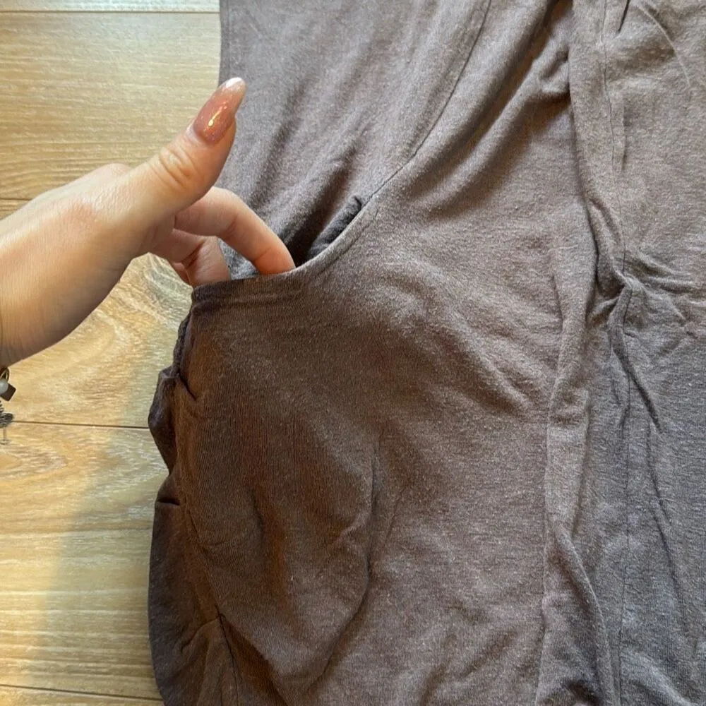 Vivienne tam brown long blouse with pockets size medium - Image 3