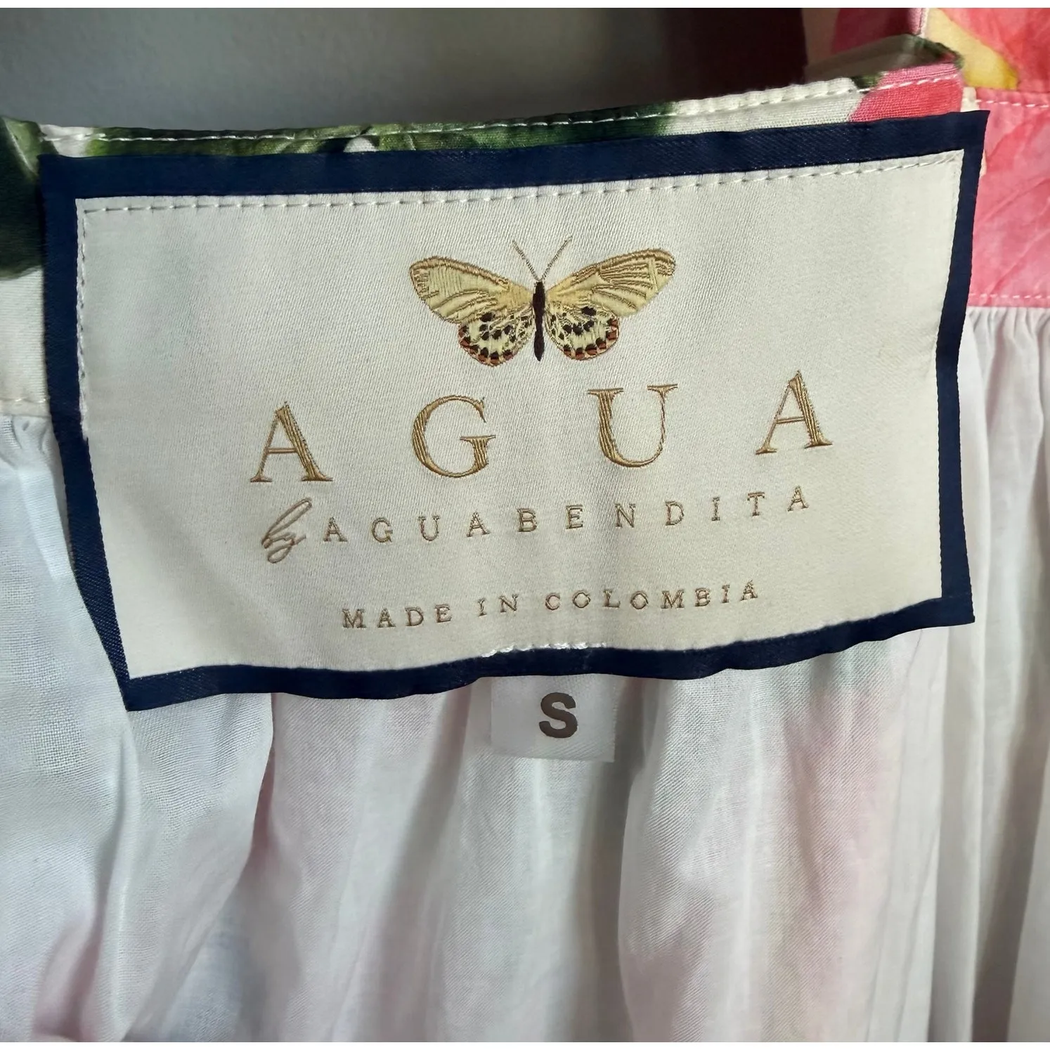 Agua by Agua Bendita Amapola Anturios Dress Size Small Pink - Image 6