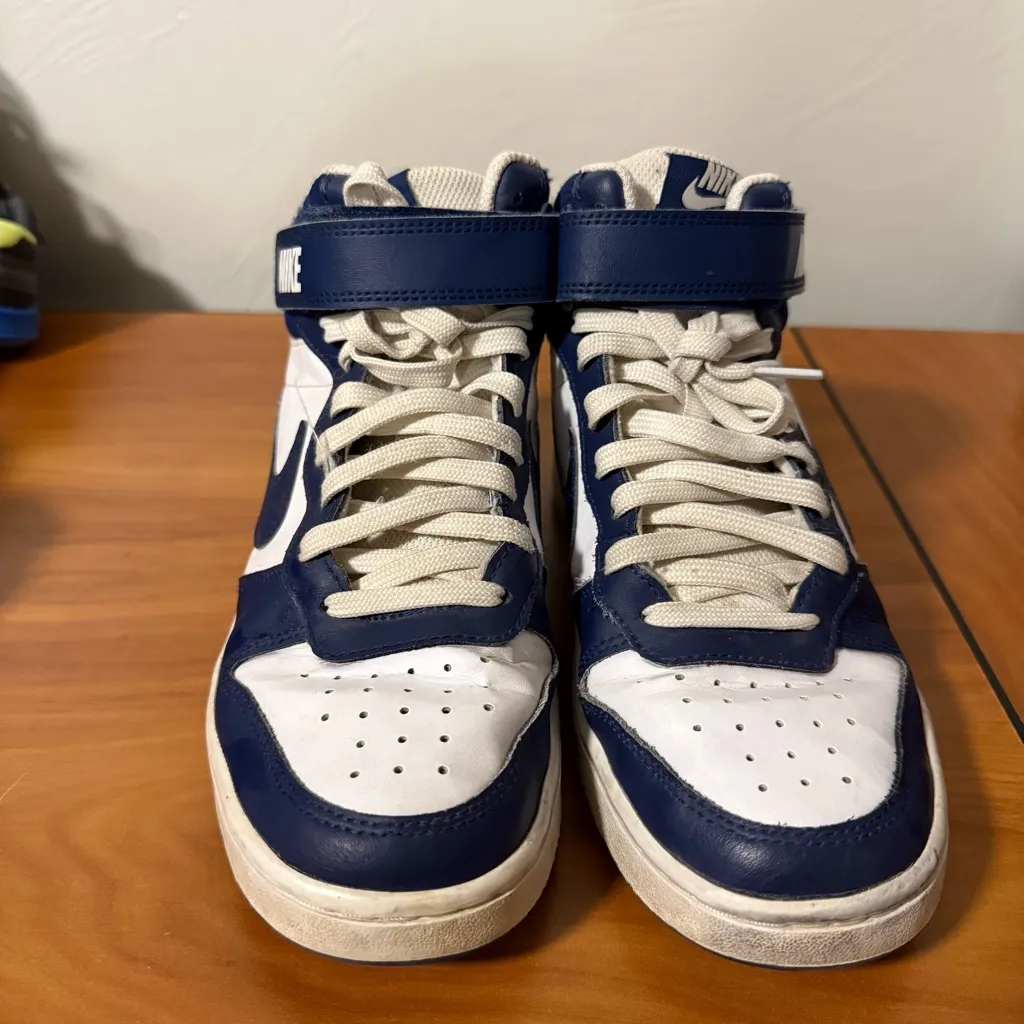 Nike Court Borough Mid 2 GS Navy Blue White Sneaker cd7782-107 Size‎ W8 Y6.5 - Image 4