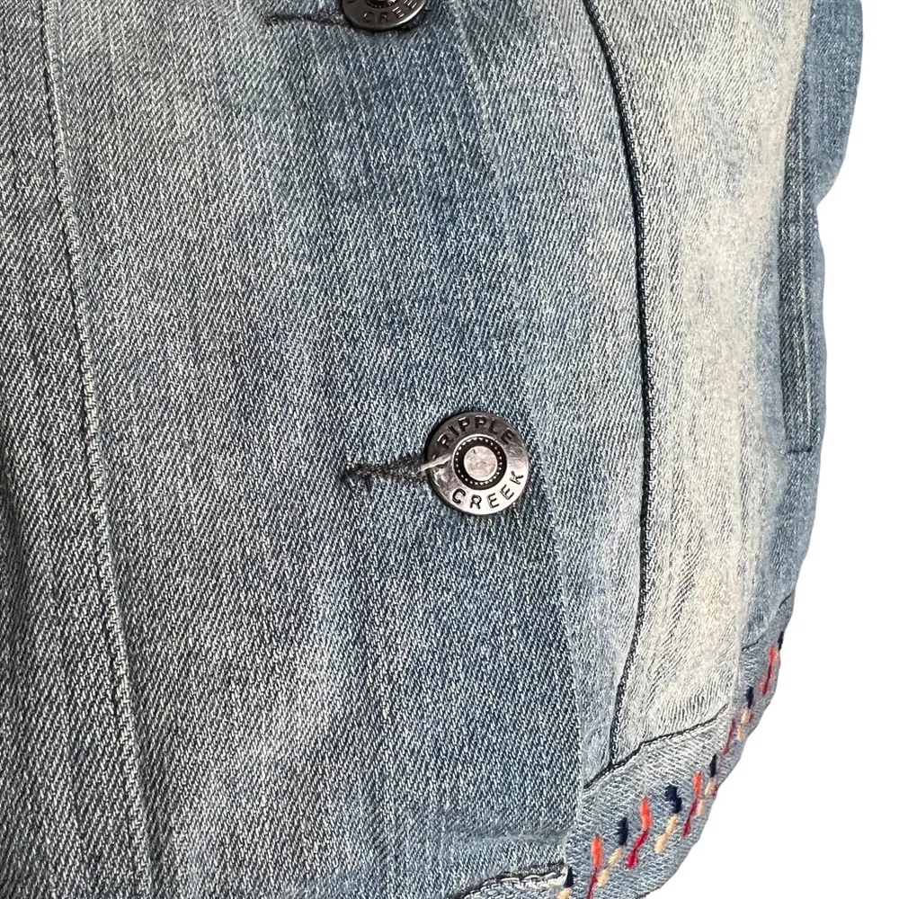 Cripple Creek Denim Aztec Southwest Studded Button Front Vest - Image 3