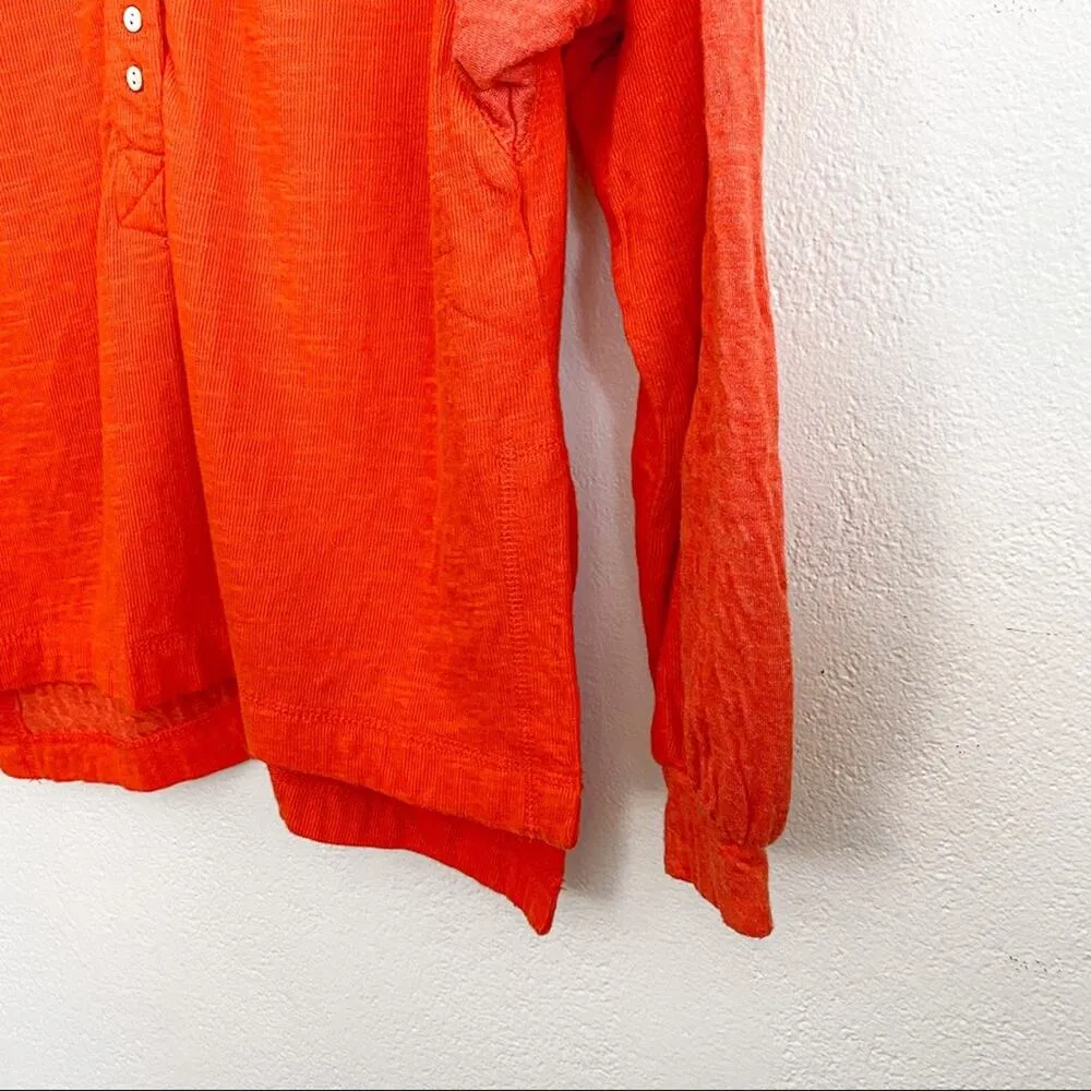 We the Free Back at It Henley Red Orange Size XS - Image 4