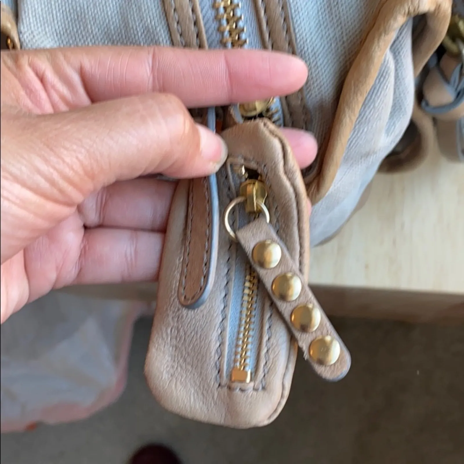 Schuler & Sons Philadelphia Anthropologie leather shoulder bag Y2K neutral - Image 6