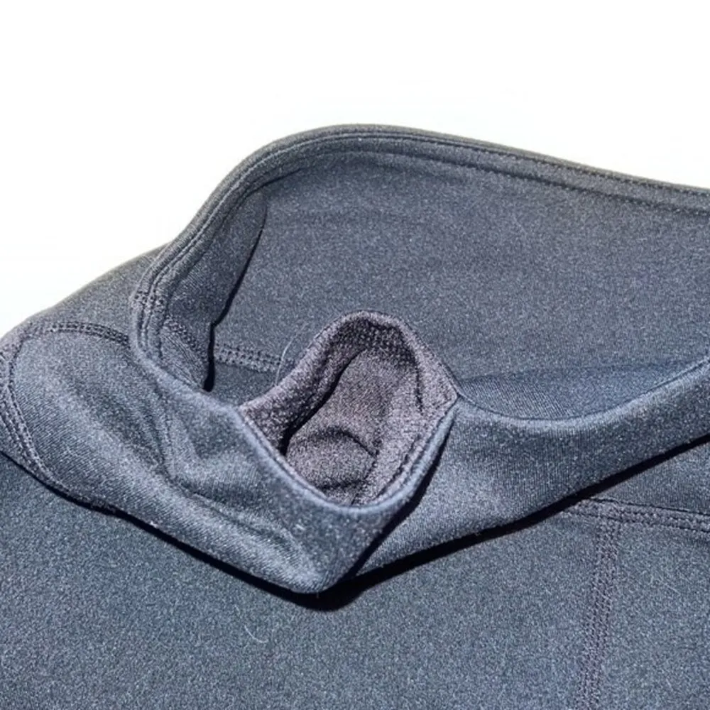 Fabletics Gisela capri black cropped leggings mesh back pocket wide waistband S - Image 9