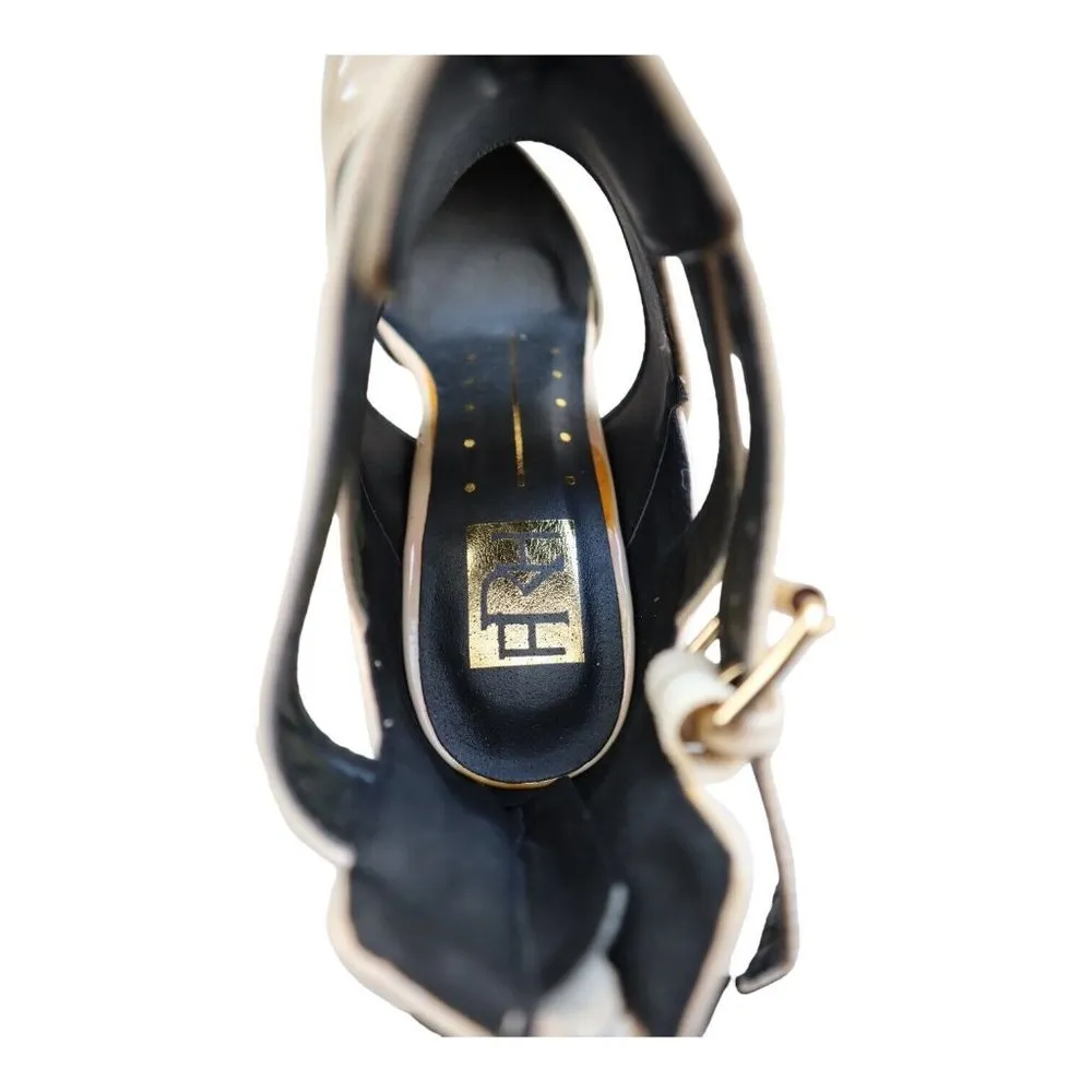 Fahrenheit "Gio" Patent Leather Pointed Toe Heels, Nude Size 8 - Image 6