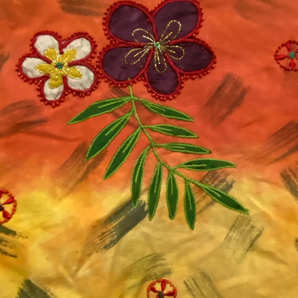 Minnie’s Closet Jacket Womens S Small Bust 34” Embroidered Butterfly Red Yellow - Image 11