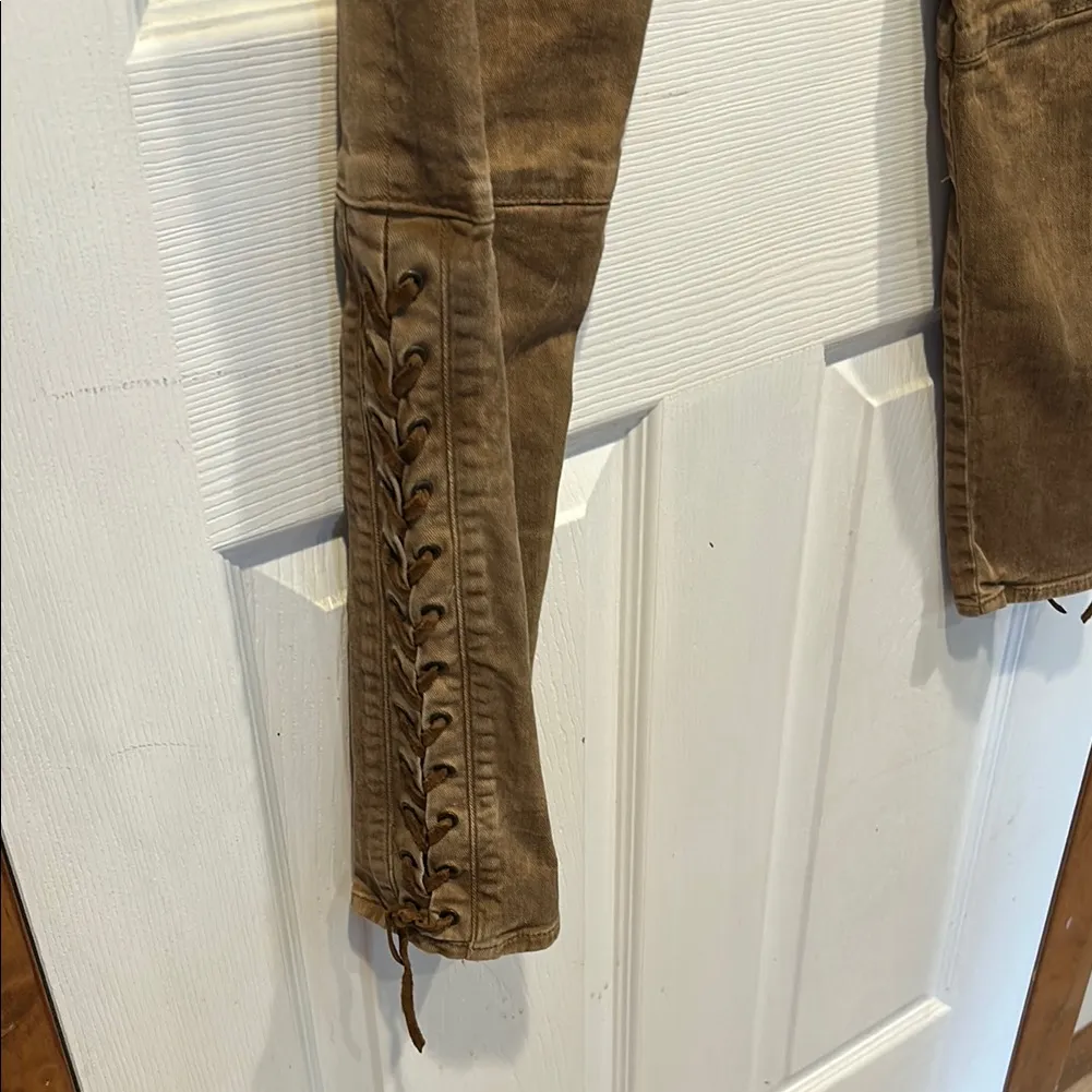 Polo by Ralph Lauren Skinny Tan Jeans Sleek Fit Size 25 - Image 7