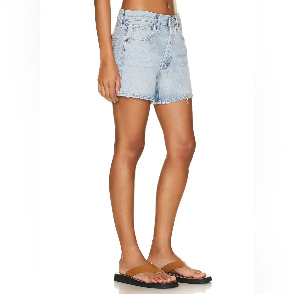 AGOLDE‎ Parker Loose Fit High Rise Vintage Long Denim Shorts in Twister Size 32 - Image 7