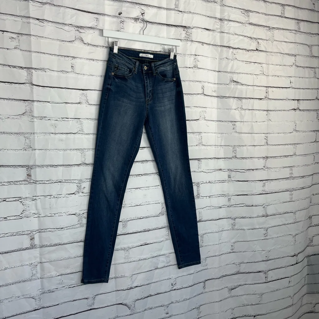 KanCan Skinny Jeans Mid Rise Dark Indigo Wash Women’s Size 3/25 Stretch Denim - Image 2