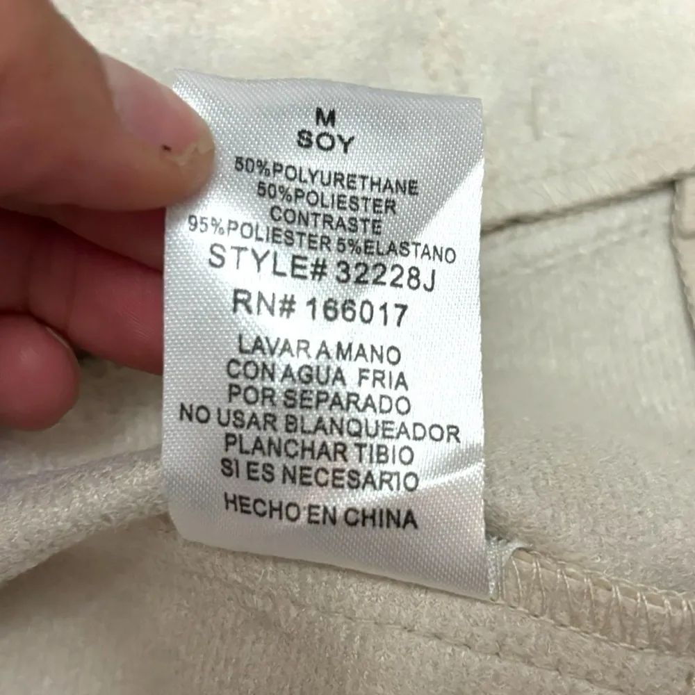 NWT Blue B Beige Tan Faux Suede Pleather Vegan Jacket - Image 11