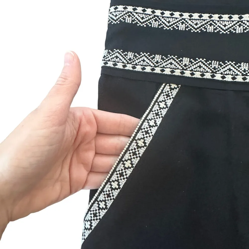 Veronica Beard Ignacio Embroidered Silk Mini Dress Black - Image 8