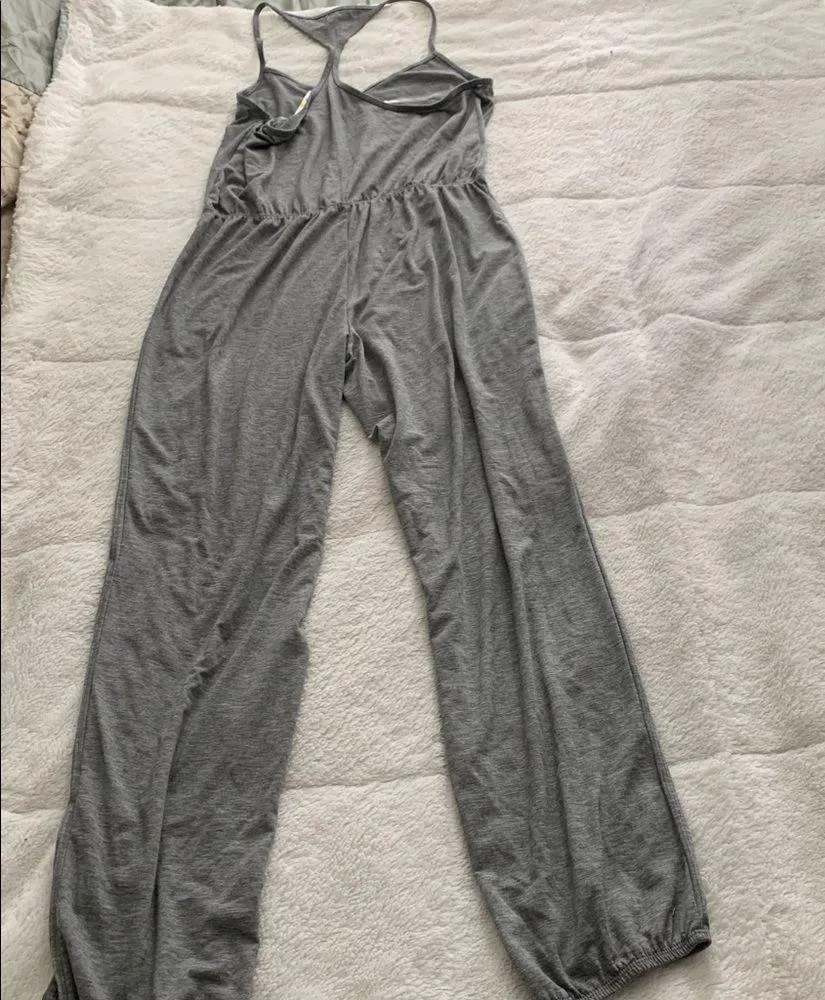 Alfani Pajama Jumpsuit in Gray Size M - Image 3