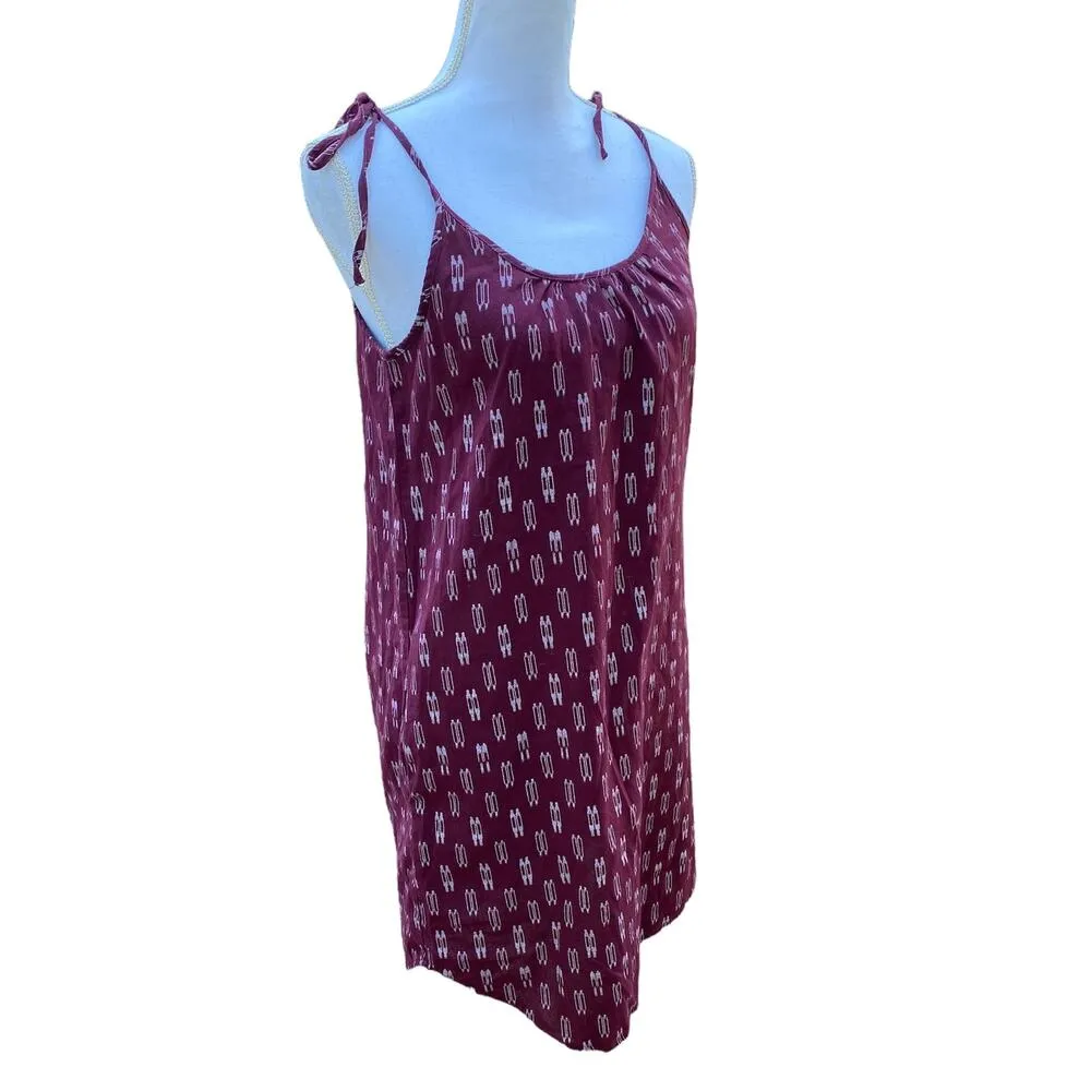 Beach Lunch Lounge Dress Burgundy Women's Size Extra Small - Image 2